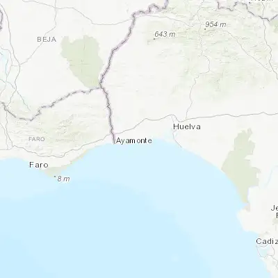 Map showing location of La Antilla (37.207090, -7.209090)