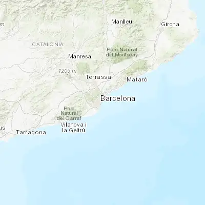 Map showing location of la Barceloneta (41.379900, 2.189710)
