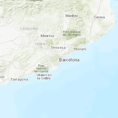 Map showing location of la Font d'en Fargues (41.424610, 2.165260)