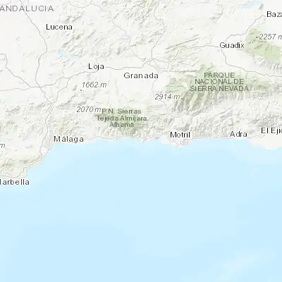 Map showing location of La Herradura (36.734910, -3.737600)