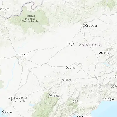 Map showing location of La Lantejuela (37.353500, -5.224770)