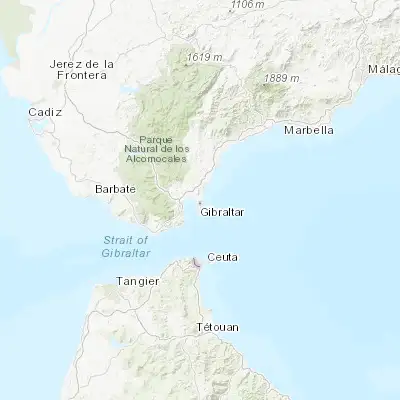 Map showing location of La Línea de la Concepción (36.168090, -5.347770)