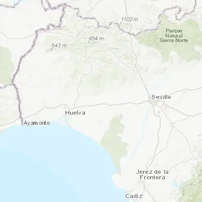 Map showing location of La Palma del Condado (37.386050, -6.552310)