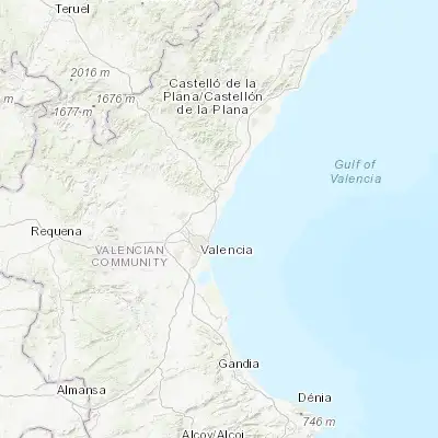 Map showing location of La Pobla de Farnals (39.565710, -0.284250)
