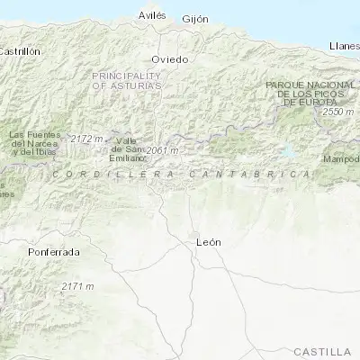 Map showing location of La Pola de Gordón (42.856580, -5.667680)