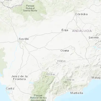 Map showing location of La Puebla de Cazalla (37.221550, -5.311530)