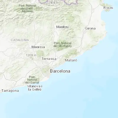 Map showing location of La Roca del Vallès (41.583330, 2.333330)