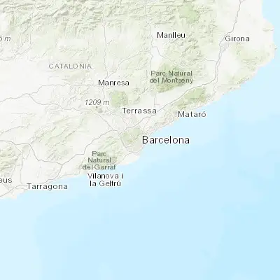Map showing location of la Salut (41.412430, 2.154370)