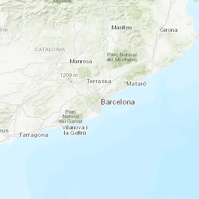 Map showing location of la Vall d'Hebron (41.430380, 2.148300)