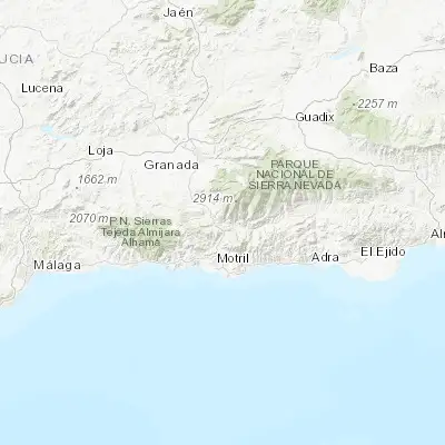 Map showing location of Lanjarón (36.918530, -3.481800)