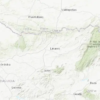 Map showing location of Linares (38.095190, -3.636020)