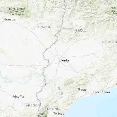 Map showing location of Lleida (41.616740, 0.622180)