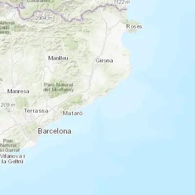 Map showing location of Lloret de Mar (41.699930, 2.845650)