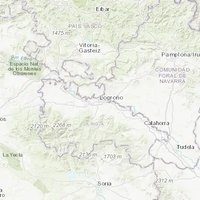 Map showing location of Logroño (42.466670, -2.450000)