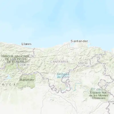 Map showing location of Los Corrales de Buelna (43.263580, -4.072620)