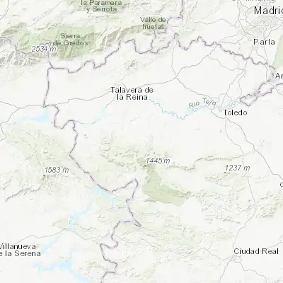 Map showing location of Los Navalucillos (39.666650, -4.642050)