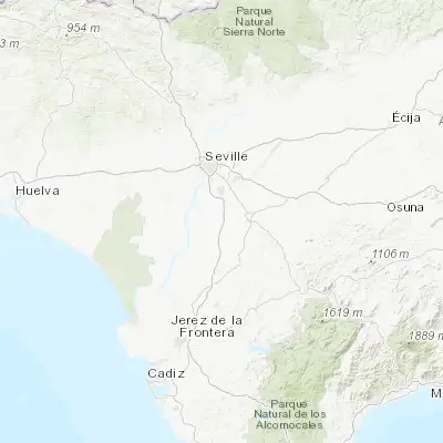 Map showing location of Los Palacios y Villafranca (37.161810, -5.924330)