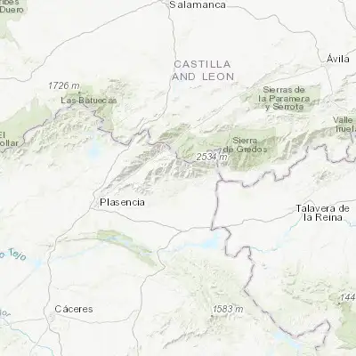 Map showing location of Losar de la Vera (40.121580, -5.604540)