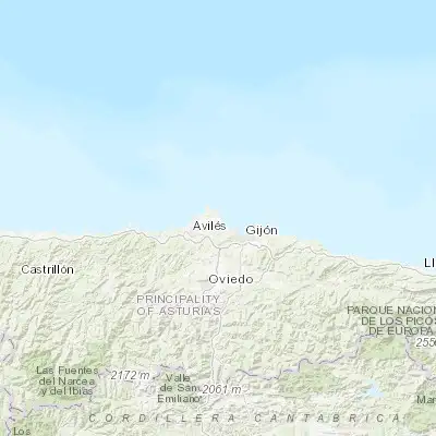 Map showing location of Luanco (43.615170, -5.793440)