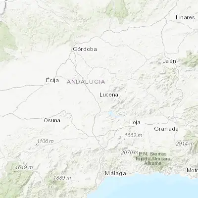 Map showing location of Lucena (37.408810, -4.485220)
