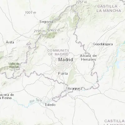 Map showing location of Madrid (40.416500, -3.702560)