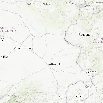 Map showing location of Madrigueras (39.233330, -1.800000)