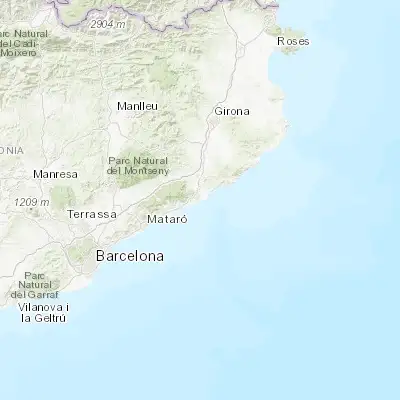 Map showing location of Malgrat de Mar (41.646620, 2.741350)