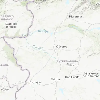 Map showing location of Malpartida de Cáceres (39.446640, -6.507600)