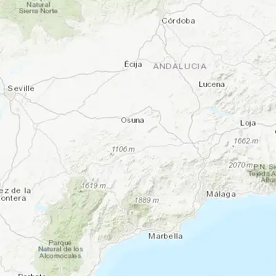 Map showing location of Martín de la Jara (37.108670, -4.963470)