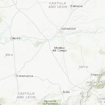 Map showing location of Medina del Campo (41.312390, -4.914130)