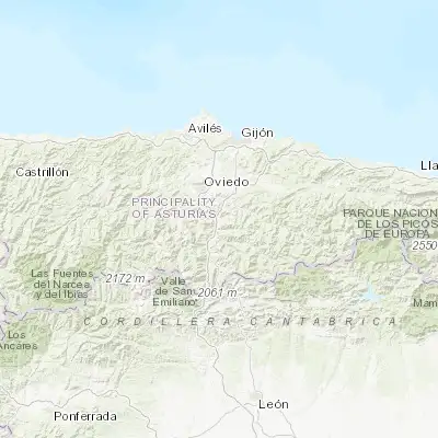 Map showing location of Mieres (43.250000, -5.766670)