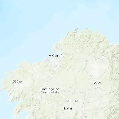 Map showing location of Miño (43.350000, -8.200000)
