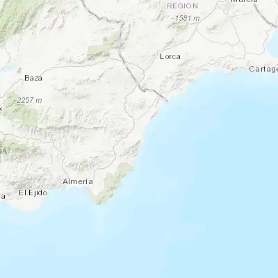 Map showing location of Mojacar (37.140200, -1.851020)