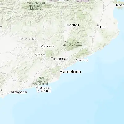 Map showing location of Mollet del Vallès (41.540260, 2.213060)