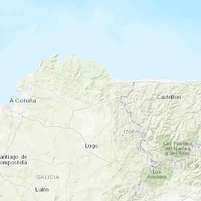 Map showing location of Mondoñedo (43.400000, -7.400000)