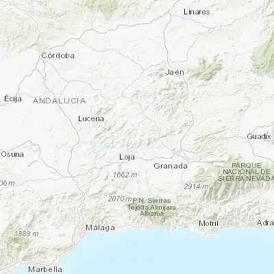 Map showing location of Montefrío (37.323080, -4.008980)