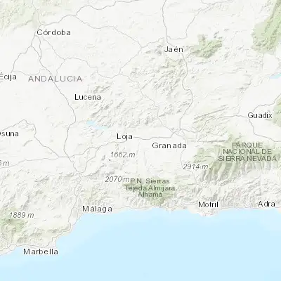 Map showing location of Moraleda de Zafayona (37.167230, -3.965050)