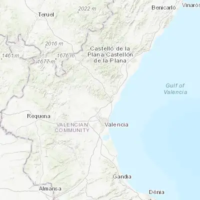 Map showing location of Náquera (39.650000, -0.416670)