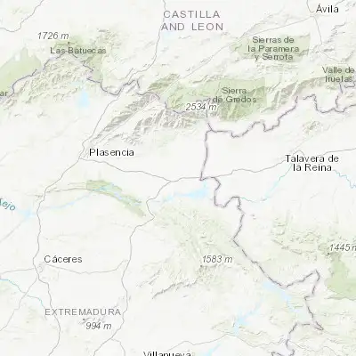 Map showing location of Navalmoral de la Mata (39.891580, -5.540640)