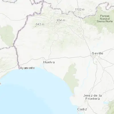 Map showing location of Niebla (37.362130, -6.678940)