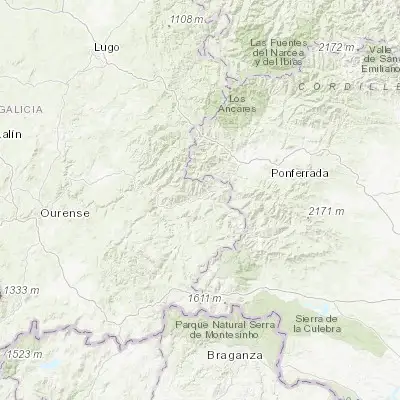 Map showing location of O Barco de Valdeorras (42.416420, -6.990050)