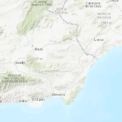 Map showing location of Olula del Río (37.354450, -2.297540)