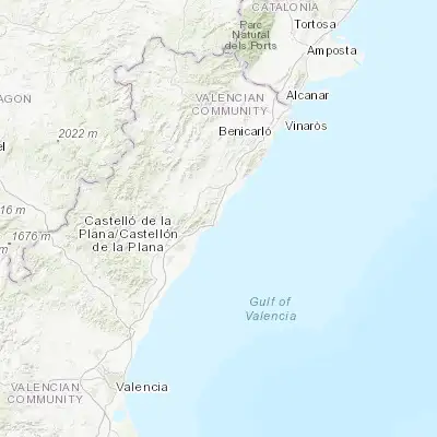 Map showing location of Oropesa del Mar (40.091340, 0.141150)