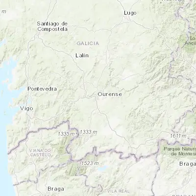 Map showing location of Ourense (42.336690, -7.864070)