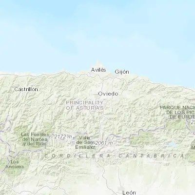 Map showing location of Oviedo (43.360290, -5.844760)