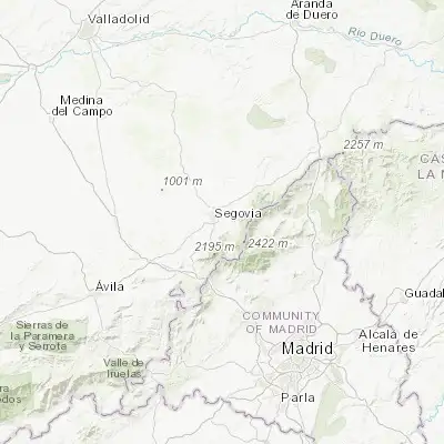 Map showing location of Palazuelos de Eresma (40.930550, -4.060710)