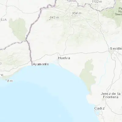 Map showing location of Palos de la Frontera (37.234570, -6.894710)
