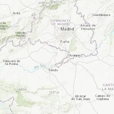 Map showing location of Pantoja (40.043360, -3.832800)