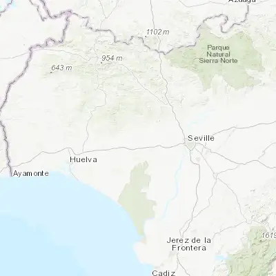 Map showing location of Paterna del Campo (37.419480, -6.402480)