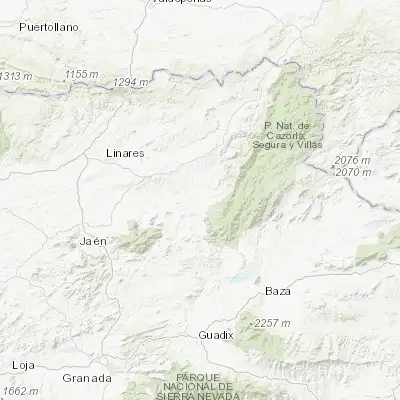 Map showing location of Peal de Becerro (37.913380, -3.121480)